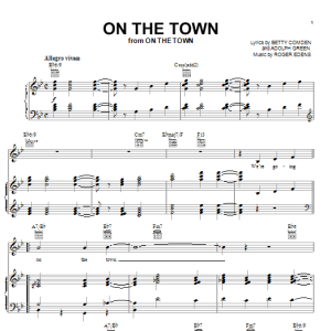 Betty Comden On The Town Musik Noten - Piano, Vocal & Guitar Chords - 91936-0