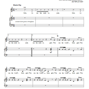 Beyoncé Run The World (Girls) Musik Noten - Piano, Vocal & Guitar Chords - 86704-0