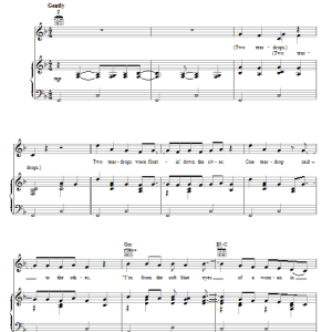 Bill Anderson Two Teardrops Musik Noten - Piano, Vocal & Guitar Chords - 83837-0