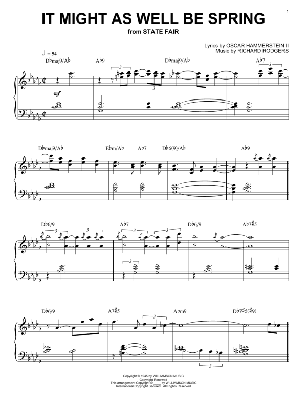 Bill Evans It Might As Well Be Spring Musik Noten - Piano Solo - 31528-0