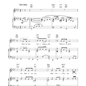 Billie Holiday Strange Fruit Musik Noten - Lead Sheet / Fake Book - 25172-0