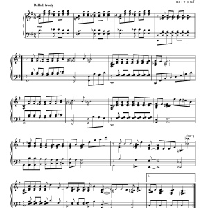 Billy Joel Lullabye (Goodnight, My Angel) [Jazz version] Musik Noten - Piano Solo - 164428-0
