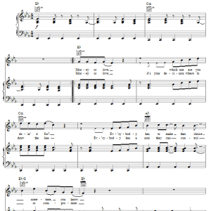 Billy Joel Money Or Love Musik Noten - Piano, Vocal & Guitar Chords - 56140-0