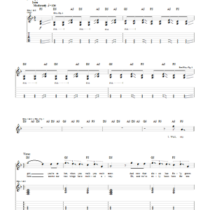 Billy Talent Cut The Curtains Musik Noten - Guitar Tab - 54283-0