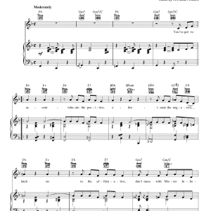 Bing Crosby Ac-cent-tchu-ate The Positive Musik Noten - Piano, Vocal & Guitar Chords - 57254-0