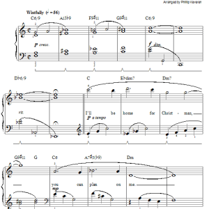Bing Crosby I'll Be Home For Christmas [Jazz version] (arr. Phillip Keveren) Musik Noten - Easy Piano - 75735-0