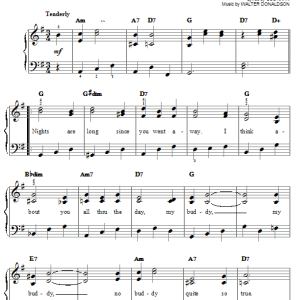 Bing Crosby My Buddy Musik Noten - Easy Piano - 27199-0