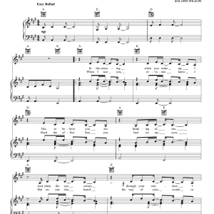 Birdy Tee Shirt Musik Noten - Piano, Vocal & Guitar Chords - 155405-0