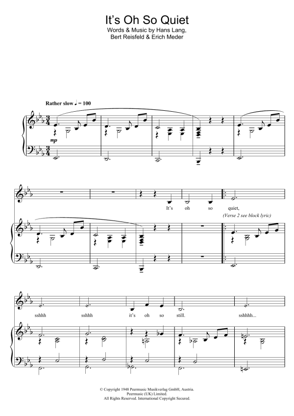 Bjork It's Oh So Quiet Musik Noten - Piano & Vocal - 106249-0