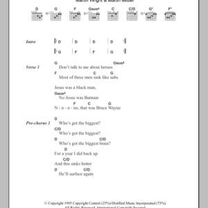 Black Grape Kelly's Heroes Musik Noten - Guitar Chords/Lyrics - 104559-0