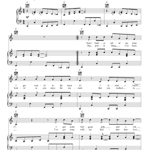 Blake Shelton All About Tonight Musik Noten - Piano, Vocal & Guitar Chords - 76087-0