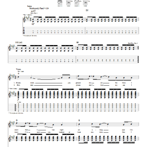 Blink-182 Dick Lips Musik Noten - Guitar Tab - 22329-0