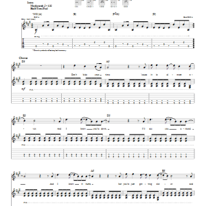 Blink-182 I'm Sorry Musik Noten - Guitar Tab - 22339-0
