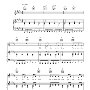 Blondie Denis Musik Noten - Piano, Vocal & Guitar Chords - 17966-0
