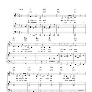 Blondie Sound Asleep Musik Noten - Piano, Vocal & Guitar Chords - 108399-0