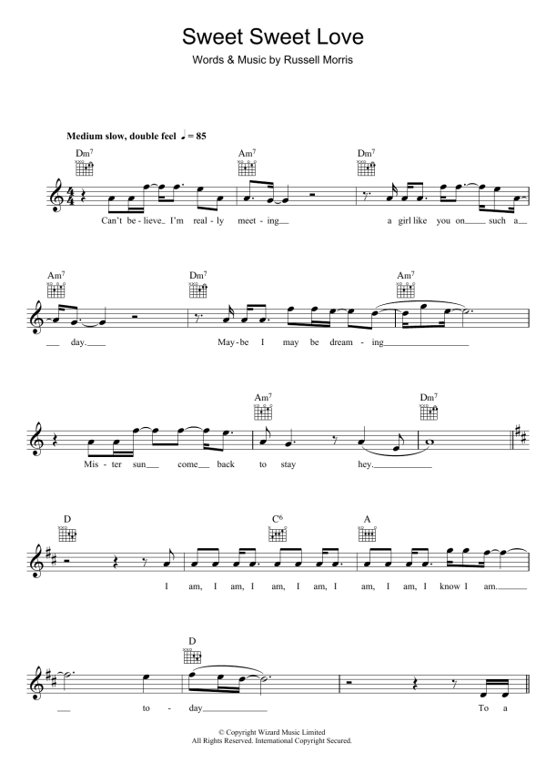 Bloodstone Sweet Sweet Love Musik Noten - Lead Sheet / Fake Book - 39401-0