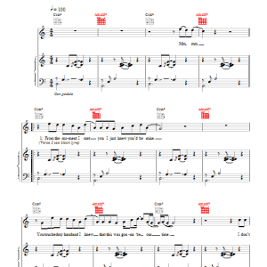Blue Best In Me Musik Noten - Piano, Vocal & Guitar Chords - 20158-0