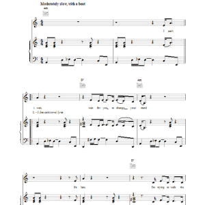 Bob Dylan Can't Wait Musik Noten - Piano, Vocal & Guitar Chords - 17213-0