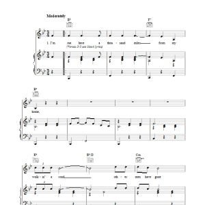 Bob Dylan Song To Woody Musik Noten - Piano, Vocal & Guitar Chords - 34254-0