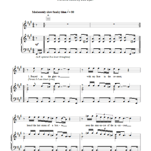 Bob Dylan The Groom's Still Waiting At The Altar Musik Noten - Piano, Vocal & Guitar Chords - 103490-0