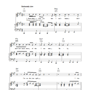 Bob Dylan Under Your Spell Musik Noten - Piano, Vocal & Guitar Chords - 34209-0
