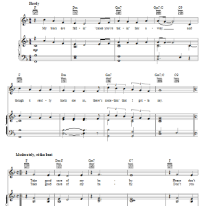 Bobby Vee Take Good Care Of My Baby Musik Noten - Piano, Vocal & Guitar Chords - 51538-0
