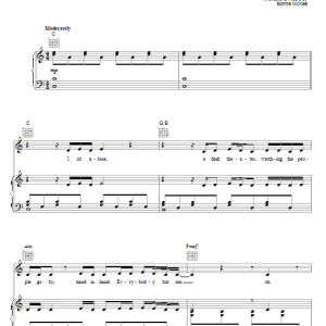 Bonnie McKee Somebody Musik Noten - Piano, Vocal & Guitar Chords - 30613-0