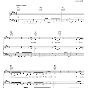 Bonnie McKee When It All Comes Down Musik Noten - Piano, Vocal & Guitar Chords - 30615-0