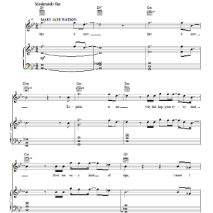 Bono & The Edge I Just Can't Walk Away (Say It Now) Musik Noten - Piano, Vocal & Guitar Chords - 90482-0