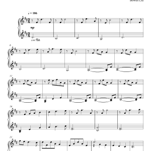 Bowen Liu Monochrome No. 1 Musik Noten - Piano Solo - 123913-0