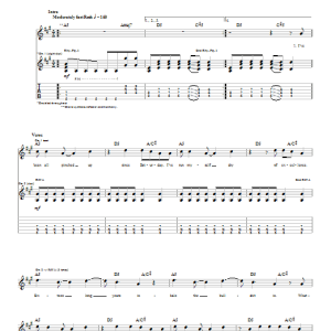 Box Car Racer Tiny Voices Musik Noten - Guitar Tab - 20914-0