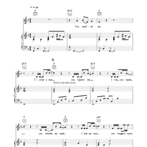 Boyzone You Needed Me Musik Noten - Piano, Vocal & Guitar Chords - 33982-0