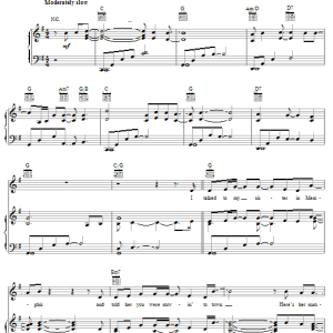 Brad Paisley I Wish You'd Stay Musik Noten - Piano, Vocal & Guitar Chords - 21984-0