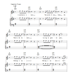 Brandon Flowers Only The Young Musik Noten - Piano, Vocal & Guitar Chords - 104591-0