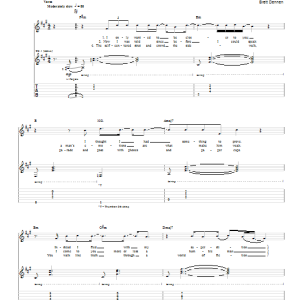 Brett Dennen Because You Are A Woman Musik Noten - Guitar Tab - 95692-0