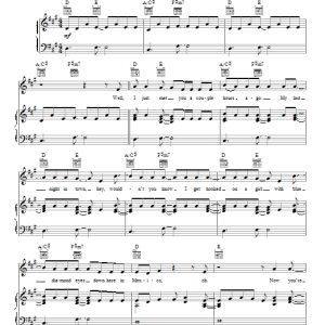 Brett Eldredge Beat Of The Music Musik Noten - Piano, Vocal & Guitar Chords - 154084-0