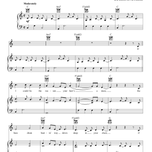 Brett Eldredge Mean To Me Musik Noten - Piano, Vocal & Guitar Chords - 158456-0