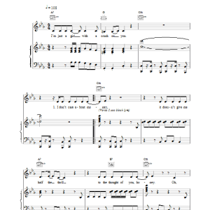 Britney Spears Can't Make You Love Me Musik Noten - Piano, Vocal & Guitar Chords - 17014-0