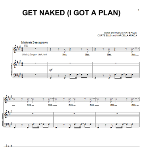 Britney Spears Get Naked (I Got A Plan) Musik Noten - Piano, Vocal & Guitar Chords - 91957-0