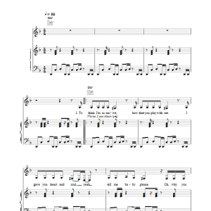 Britney Spears Lonely Musik Noten - Piano, Vocal & Guitar Chords - 19288-0