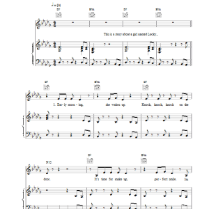 Britney Spears Lucky Musik Noten - Piano, Vocal & Guitar Chords - 17019-0