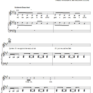 Britney Spears Me Against The Music Musik Noten - Piano, Vocal & Guitar Chords - 25606-0