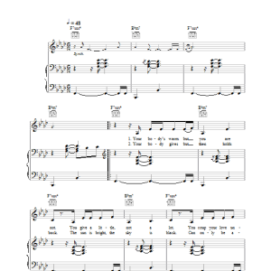 Britney Spears Shadow Musik Noten - Piano, Vocal & Guitar Chords - 26382-0