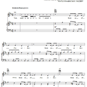Britney Spears Toy Soldier Musik Noten - Piano, Vocal & Guitar Chords - 64192-0