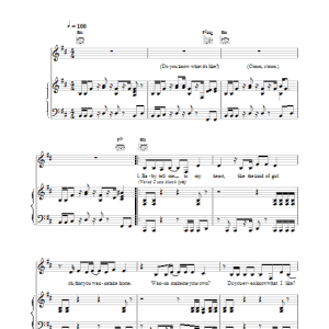 Britney Spears What It's Like To Be Me Musik Noten - Piano, Vocal & Guitar Chords - 19298-0