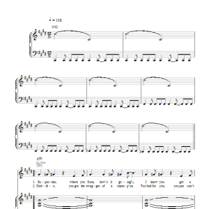 Britney Spears Womanizer Musik Noten - Piano, Vocal & Guitar Chords - 45006-0