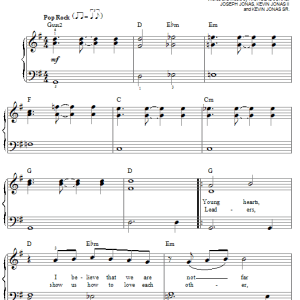 Brothers, Jonas Love Is On Its Way Musik Noten - Easy Piano - 70435-0