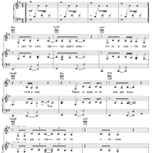 Bryan Adams Don't Let Go Musik Noten - Piano, Vocal & Guitar Chords - 22115-0