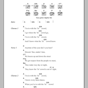 Bryan Ferry The "In" Crowd Musik Noten - Guitar Chords/Lyrics - 103755-0