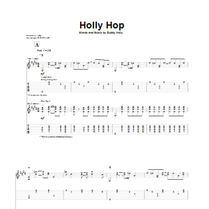 Buddy Holly Holly Hop Musik Noten - Guitar Tab - 86722-0